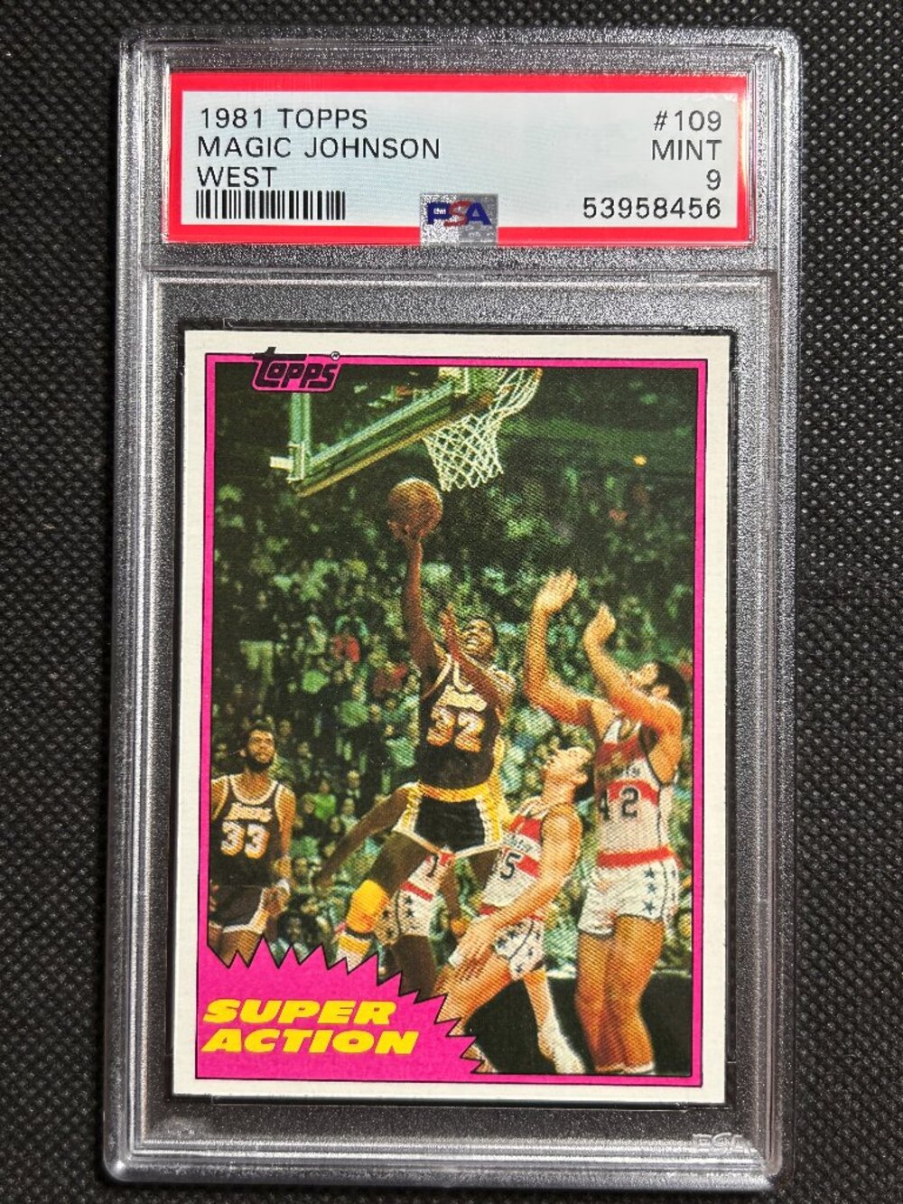 1981 Topps Magic Johnson Psa 9 Mint Los Angeles Lakers Hof